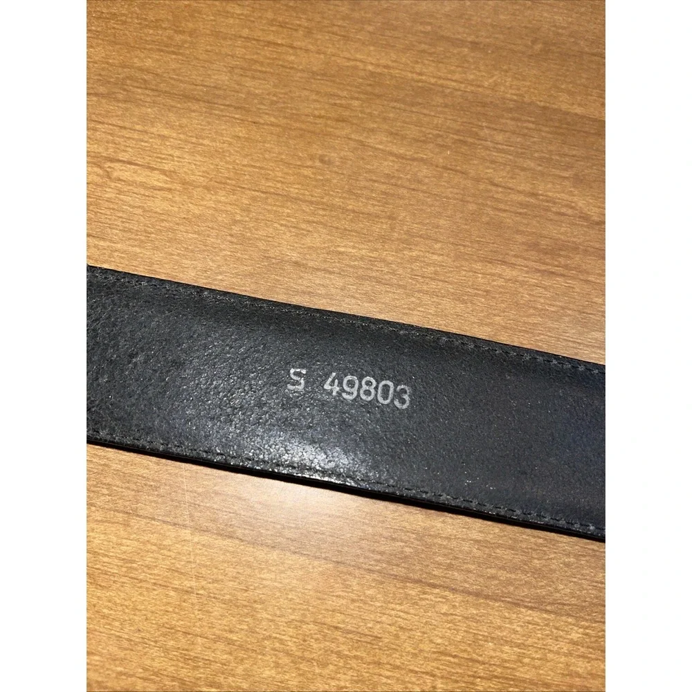 Vintage Brighton Belt Women Small Black Leather Silver Hardware #49803